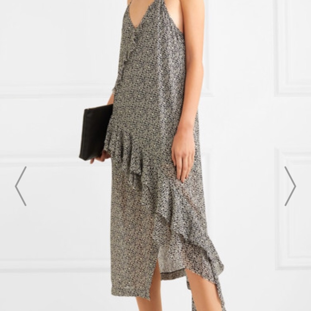 Iro gorgeous ruffled flower print dress size 36